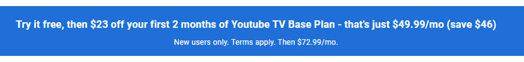 YouTube tv price